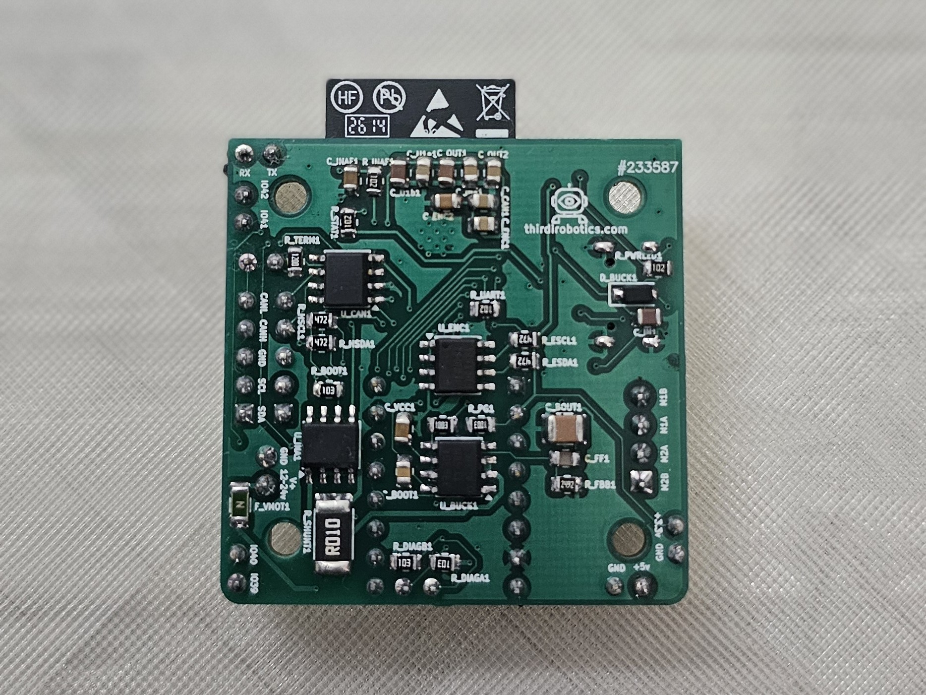 Stepper motor controller – bottom view